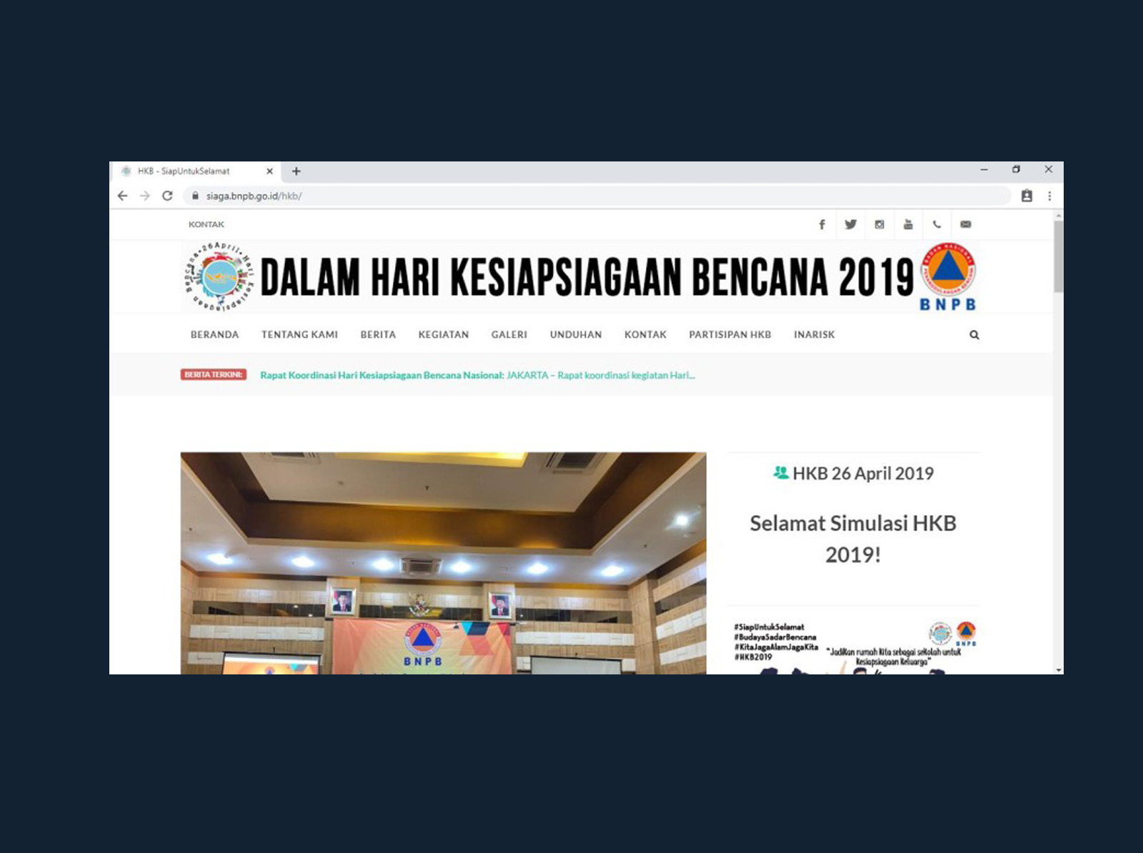 INFORMATION SYSTEM OF DISASTER PREPAREDNESS DAY